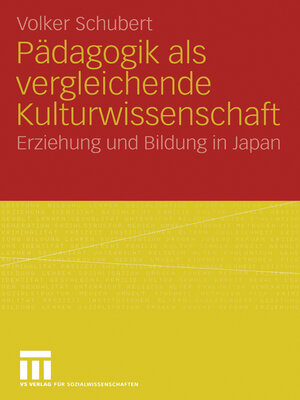 cover image of Pädagogik als vergleichende Kulturwissenschaft